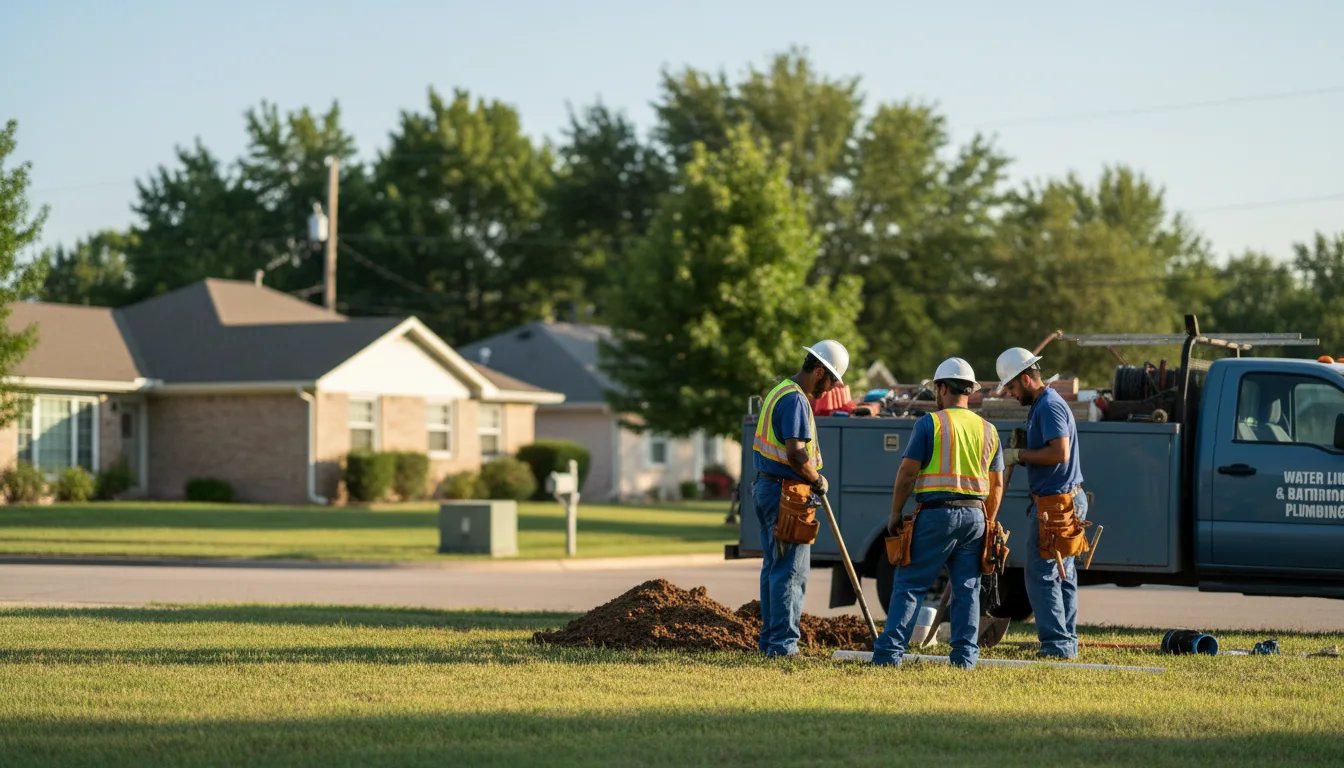 Residential water line and bathroom plumbing service in Gaylord, KS